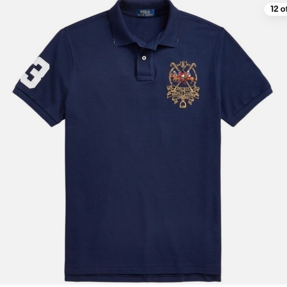 Polo by Ralph Lauren Dark Blue Polo with Embroidery - Picture 1 of 3